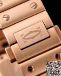 Replica Cartier Santos Watch BV Factory Rose Gold Full Diamond