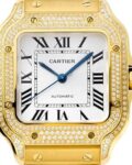 Replica Cartier BV Factory De Santos Gold Full Diamond Watch