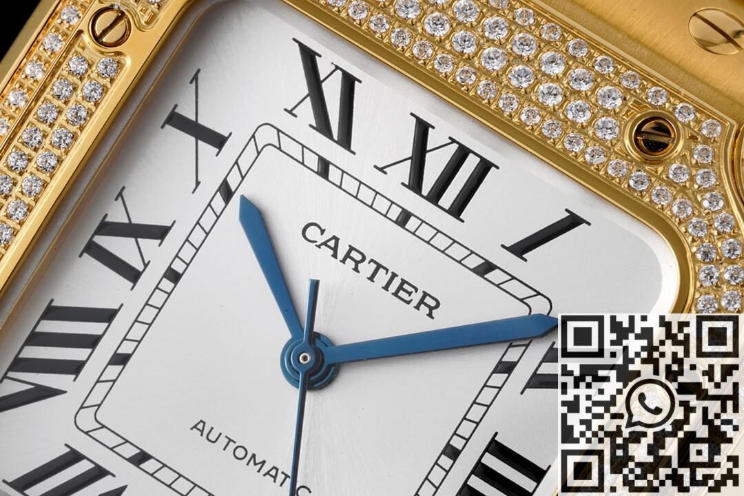 Replica Cartier BV Factory De Santos Gold Full Diamond Watch