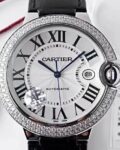 Cartier Ballon Bleu Diamond AF Factory Silver Dial Size 42mm