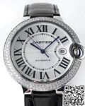 Cartier Ballon Bleu Diamond AF Factory Silver Dial Size 42mm