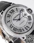 Cartier Ballon Bleu Diamond AF Factory Silver Dial Size 42mm