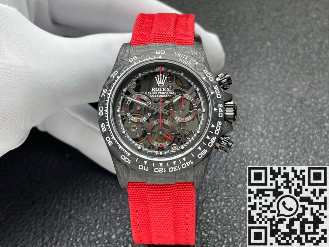 Custom Rolex Daytona DIW Carbon Fiber Case Red