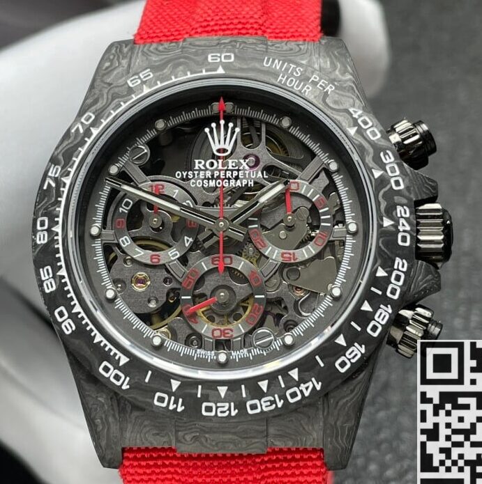 Custom Rolex Daytona DIW Carbon Fiber Case Red