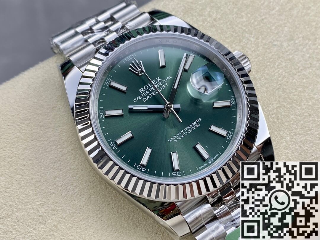 Replica Rolexes ARF Factory Datejust M126334-0028 Mint Green