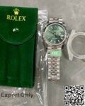 Replica Rolexes ARF Factory Datejust M126334-0028 Mint Green