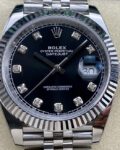 ARF Factory Fake Rolexs Datejust M126334-0012 black Watch