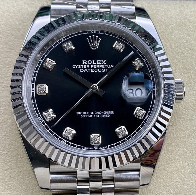 ARF Factory Fake Rolexs Datejust M126334-0012 black Watch