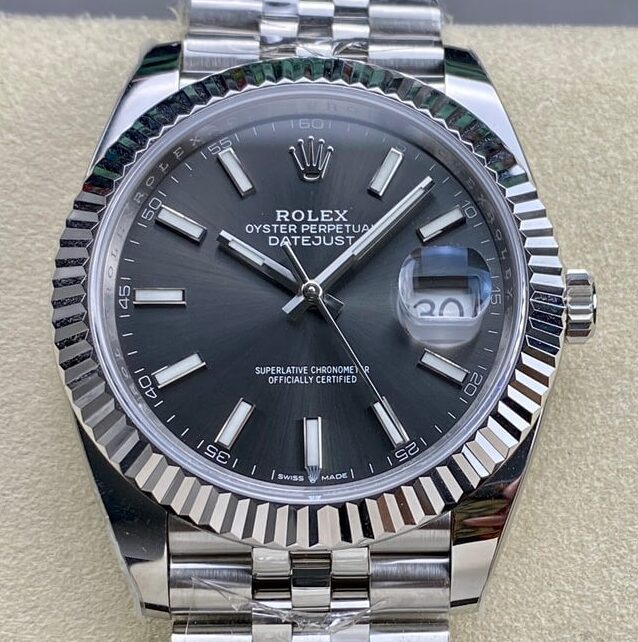 High Quality Rolex Replicas M126334-0014 Dark Rhodium White