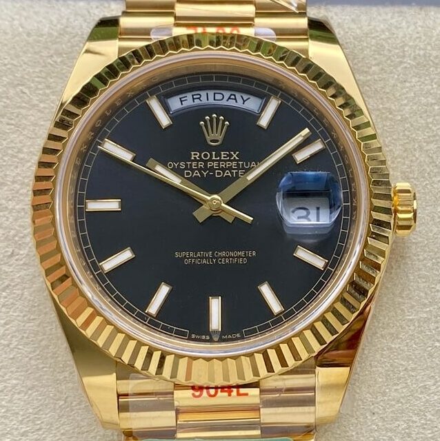 Day Date Bright Black ARF Factory Rolex M228238-0067 Size 40