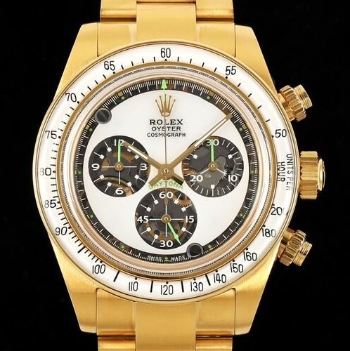 Artisans de Genève Daytona Rolex Gold case White dial