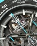 DIW Custom Hollow Daytona Rolex Black Dial Blue Strap