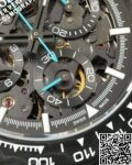 DIW Custom Hollow Daytona Rolex Black Dial Blue Strap