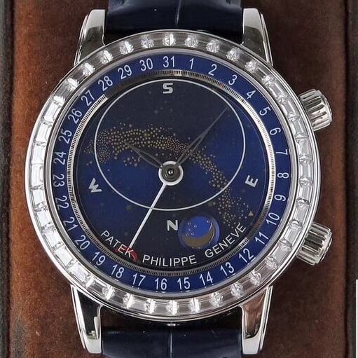 AI Patek Philippe Calatrava 6104G-001 Navy blue Dial