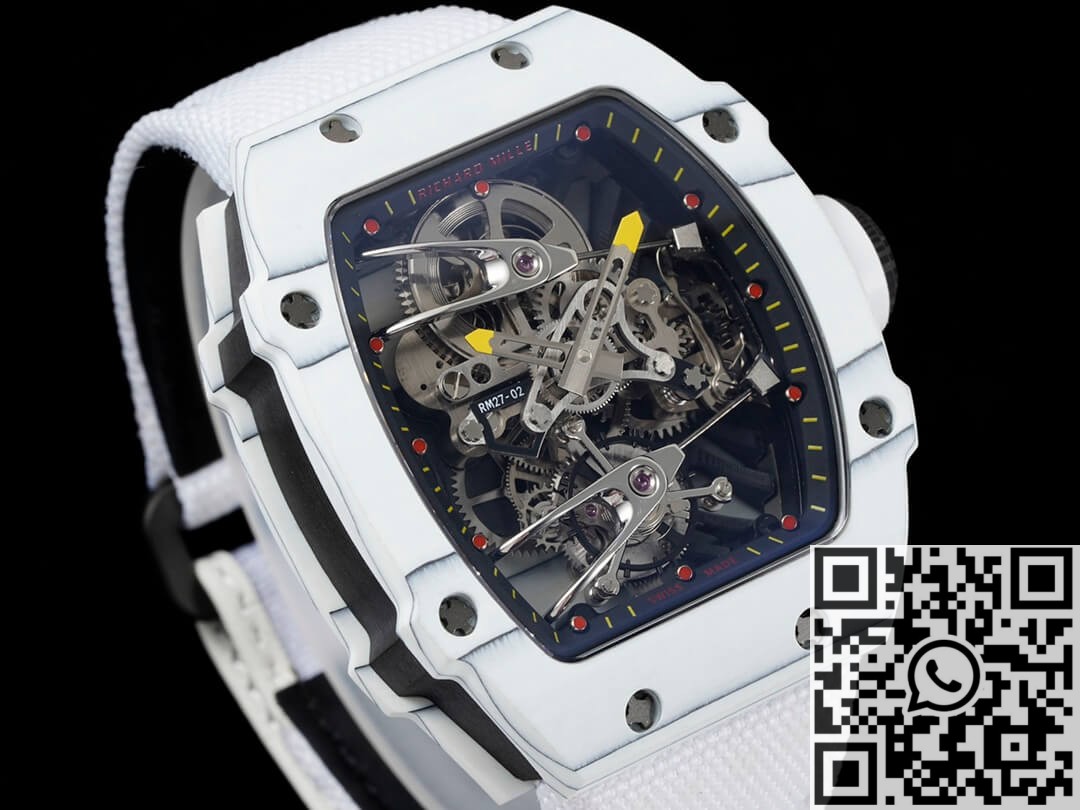 Replica Richard Mille RM27-03 Tourbillon White Nylon Strap