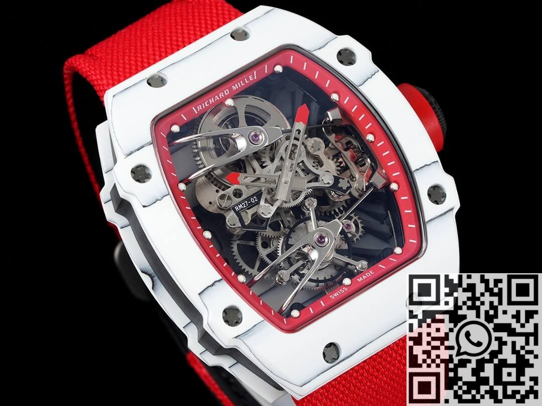 Replica Richard Mille Watches RM27-02 Tourbillon Red Nylon