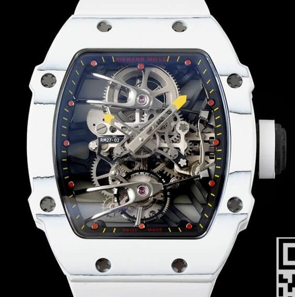 Replica Richard Mille White RM Factory RM27-02 Tourbillon Strap