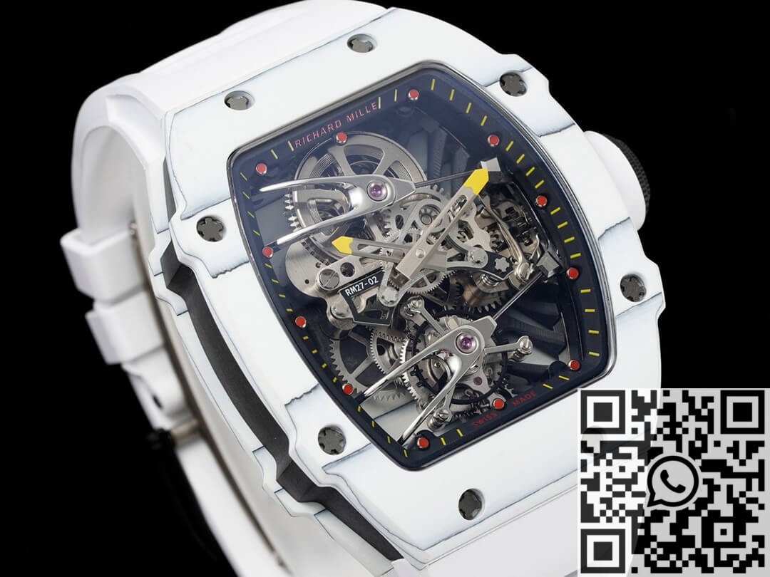 Replica Richard Mille White RM Factory RM27-02 Tourbillon Strap