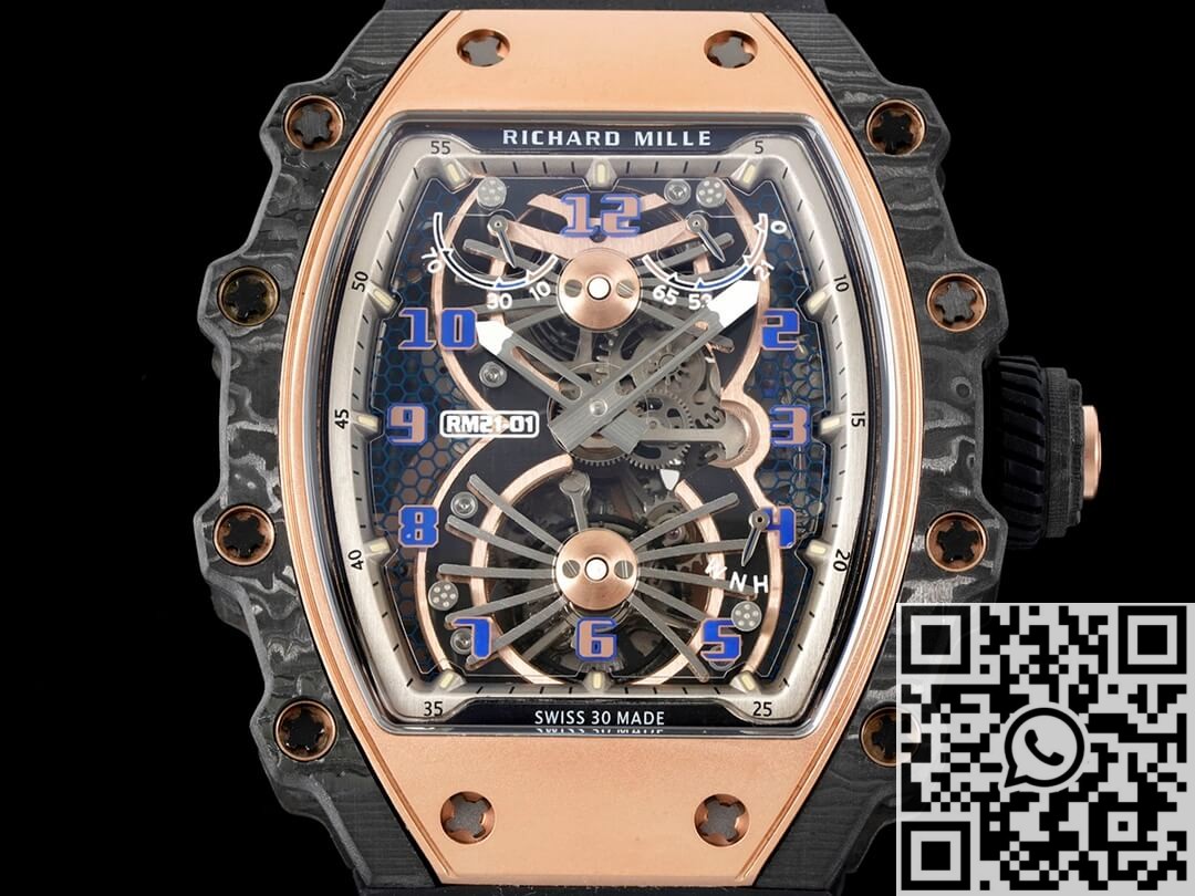 RM Factory Black Strap Richard Mille RM21-01 Tourbillon