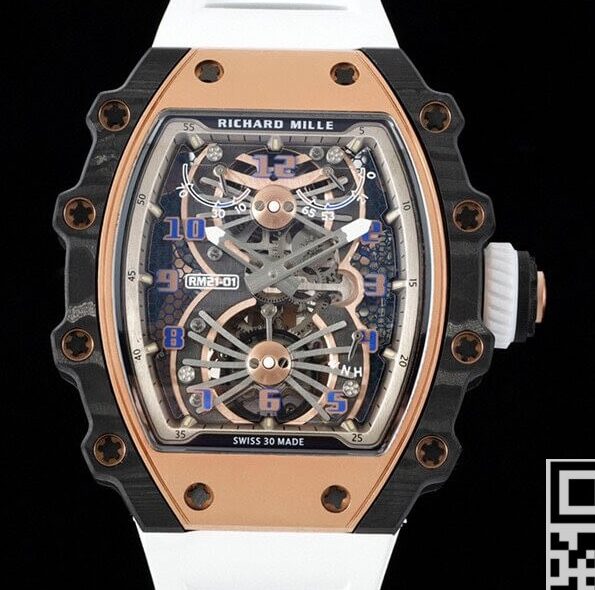 Tourbillon White Strap RM Factory Richard Mille RM21-01