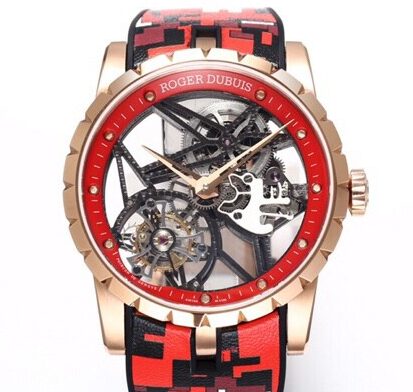 BBR Factory Replica Roger Dubuis Watches Excalibur RDDBEX0393 Red Camouflage Strap: The Bold Tourbillon Timepiece