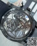 BBR Factory Fake Watch Roger Dubuis Excalibur DBEX0577: A Carbon Fiber Masterpiece with Black Strap