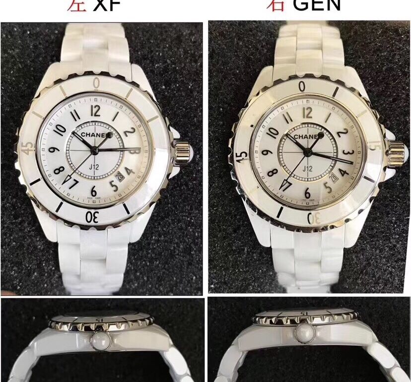 XF Factory Chanel J12 Watch Details True And Fake Comparison