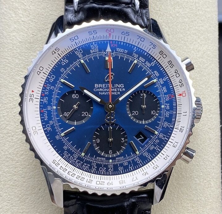 BLS Factory Breitling Navitimer Replica AB0127211C1A1 Blue Dial Leather Strap: A Classic Reimagined