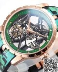 BBR Factory Roger Dubuis Fake Excalibur RDDBEX0393 Green Camouflage Strap: A New Era in Tourbillon Timepieces