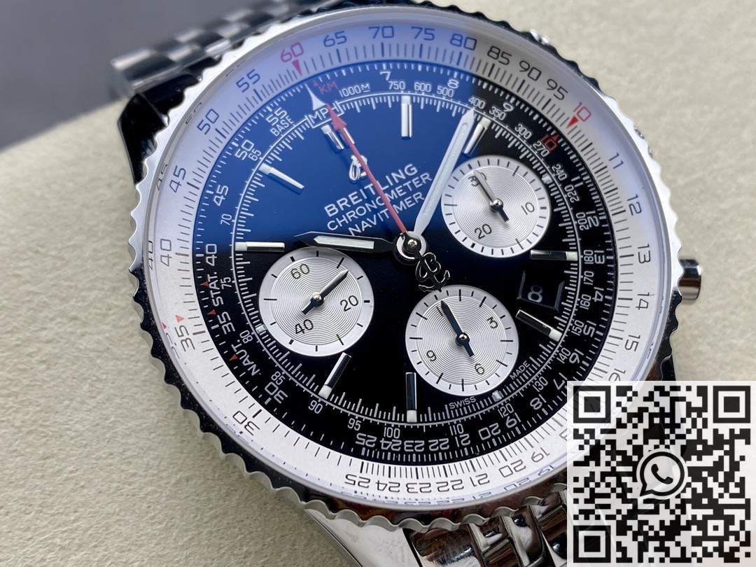 BLS Factory Breitling Navitimer Replica AB0127211C1A1 Black Dial 46MM: A Bold Aviation Icon