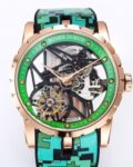 BBR Factory Roger Dubuis Fake Excalibur RDDBEX0393 Green Camouflage Strap: A New Era in Tourbillon Timepieces