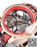 BBR Factory Replica Roger Dubuis Watches Excalibur RDDBEX0393 Red Camouflage Strap: The Bold Tourbillon Timepiece