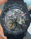 BBR Factory Fake Watch Roger Dubuis Excalibur DBEX0577: A Carbon Fiber Masterpiece with Black Strap