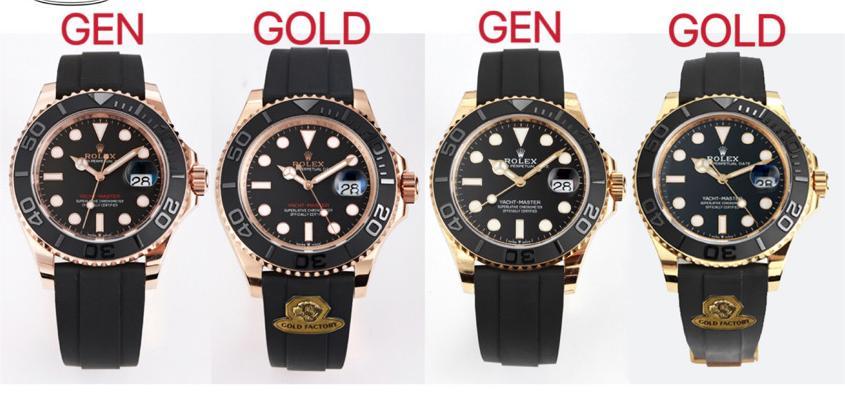 GOLD Yacht-Master 126655 Rose Gold 40mm Comparison Chart