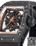 RM Factory Fake Richard Mille RM055: The Exquisite Gold Bezel Carbon Fiber Case