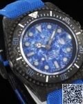 DIW Custom Fake Rolex Sea-Dweller Carbon Fiber Case Blue Dial – A Fusion of Modern Craftsmanship and Iconic Design