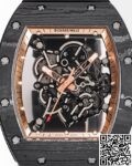 RM Factory Fake Richard Mille RM055: The Exquisite Gold Bezel Carbon Fiber Case