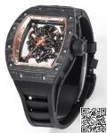 RM Factory Fake Richard Mille RM055: The Exquisite Gold Bezel Carbon Fiber Case