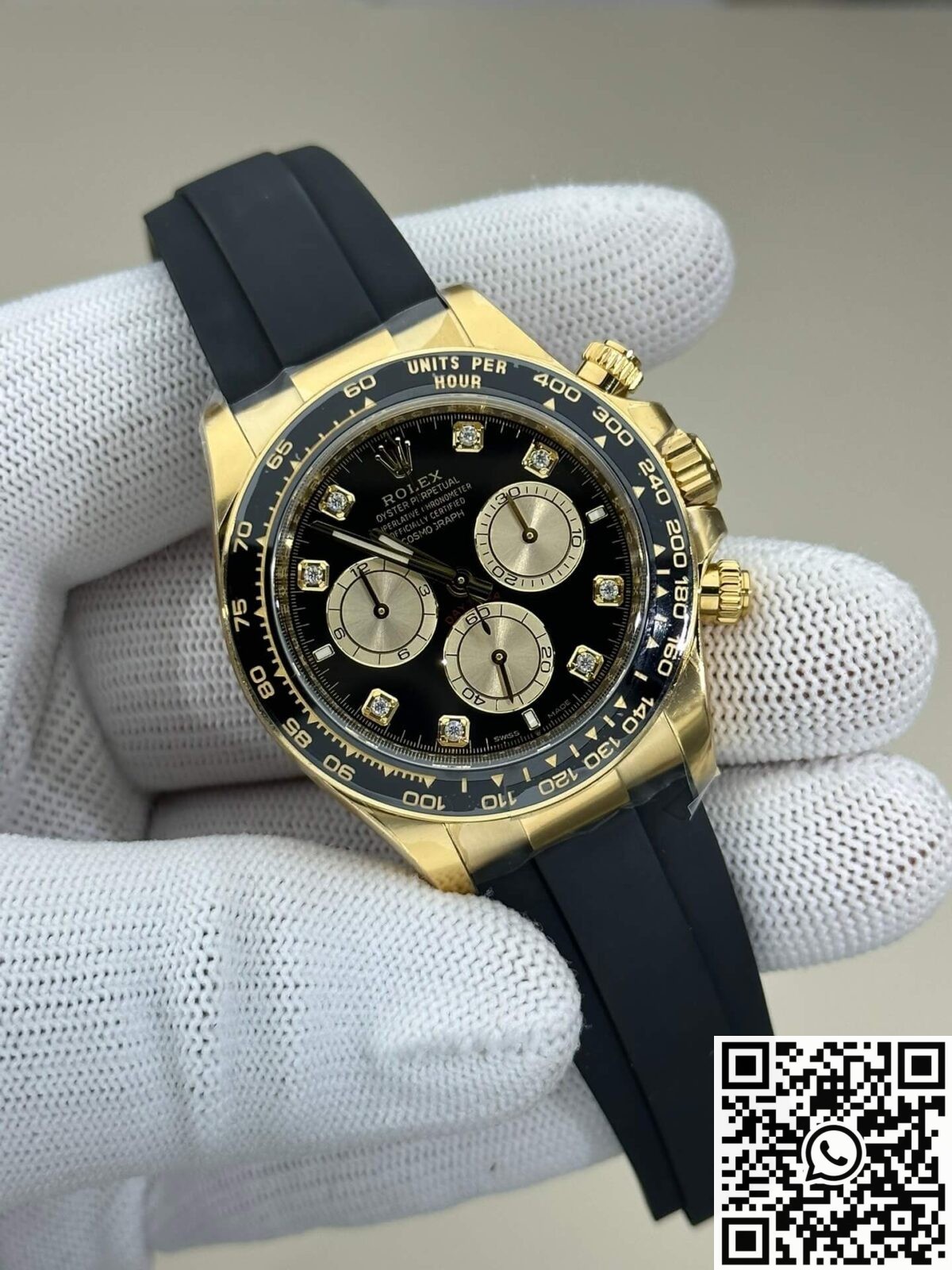 Clean Factory's New Rubber Strap Rolex Daytona Fake M126518LN-0006 Diamond Scale